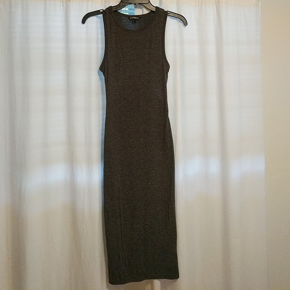 Express midi bodycon cutout dress